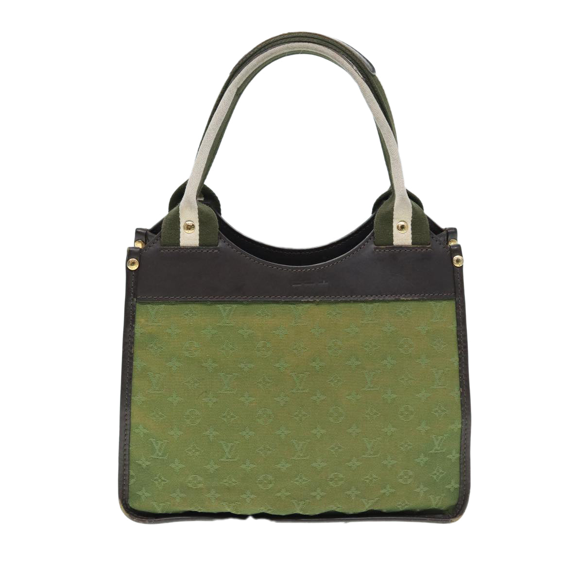 LOUIS VUITTON Monogram Mini Sac Catline Hand Bag TST Khaki M92327 LV Auth th5235