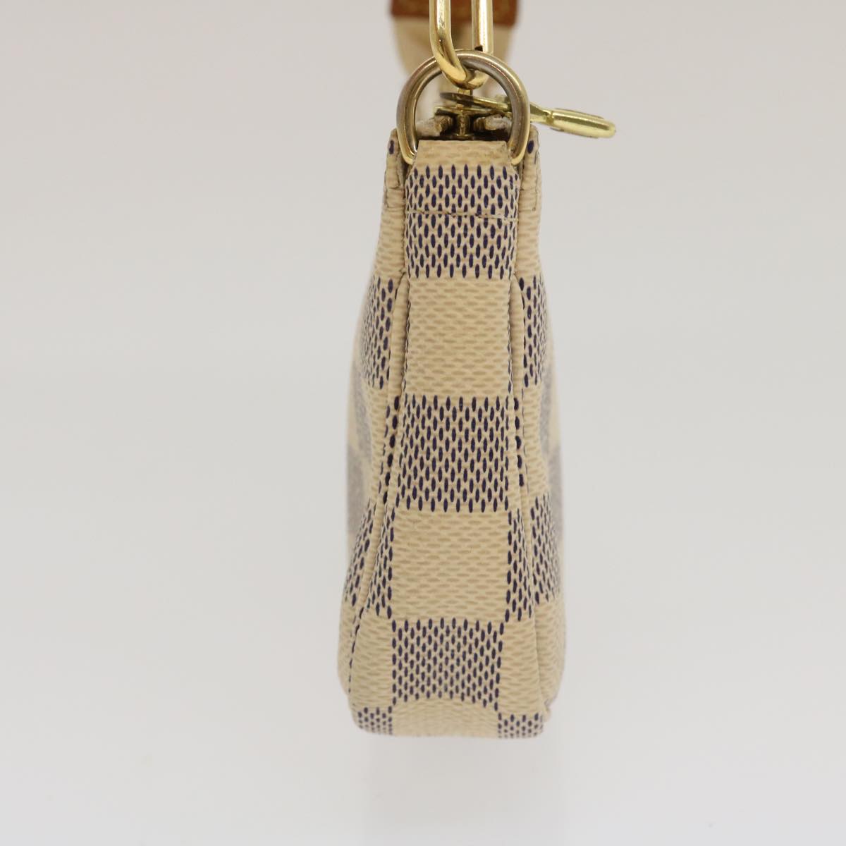 LOUIS VUITTON Damier Azur Mini Pochette Accessoires Pouch N58010 LV Auth 35103