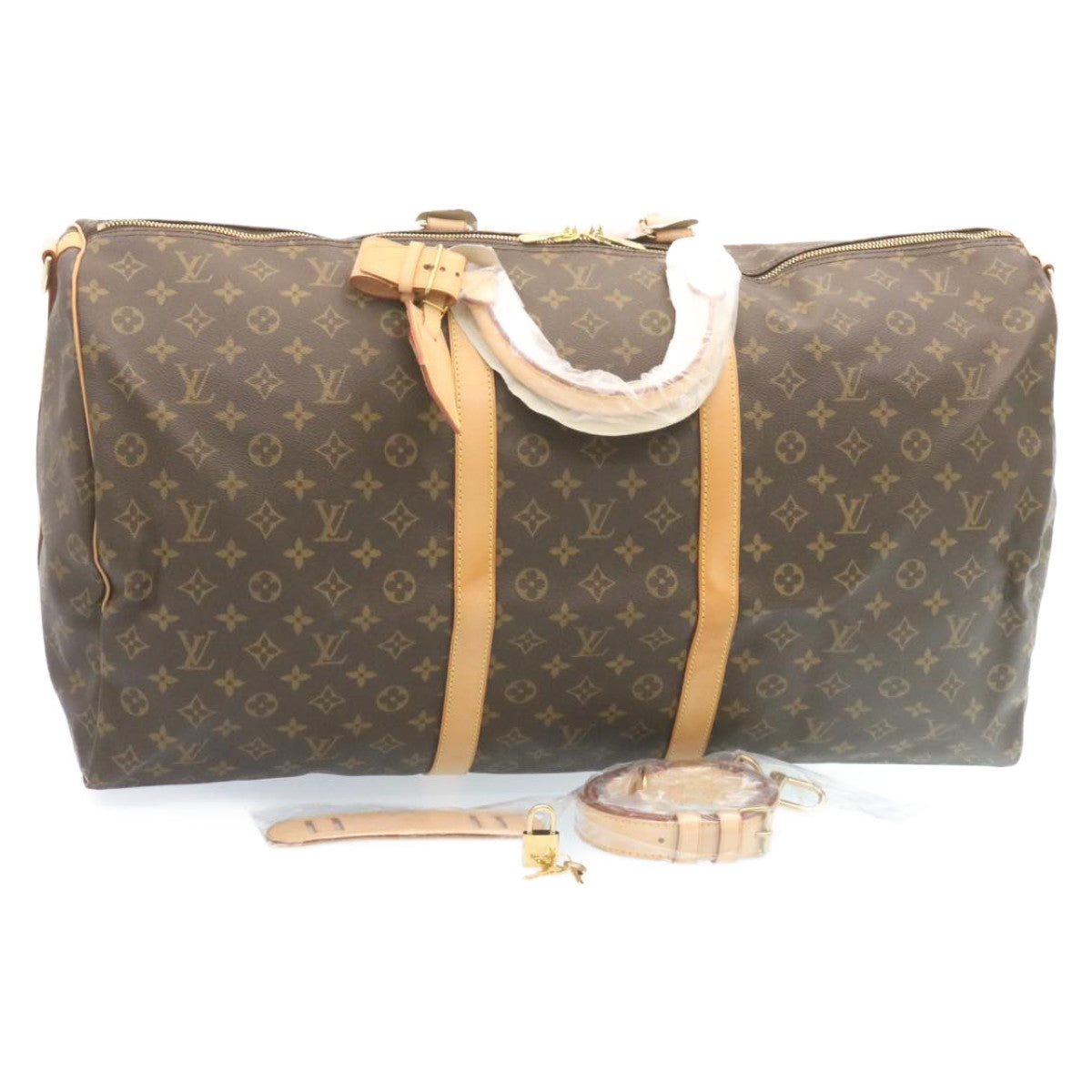 LOUIS VUITTON Monogram Keepall Bandouliere 60 Boston Bag M41412 LV 27538