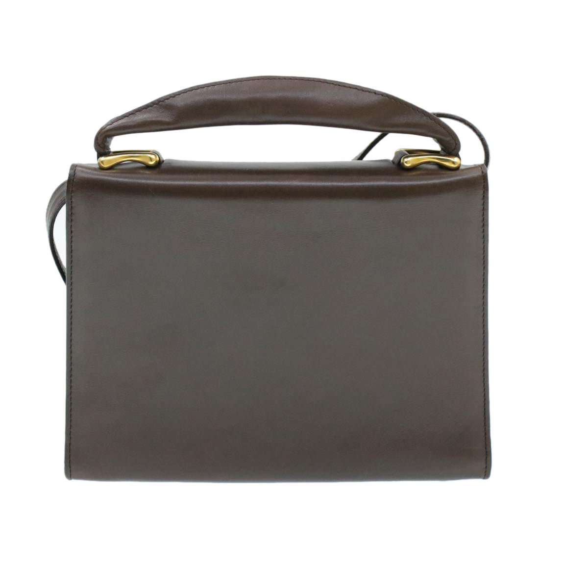 Luxury CELINE Hand Bag Leather 2way Brown  rd530