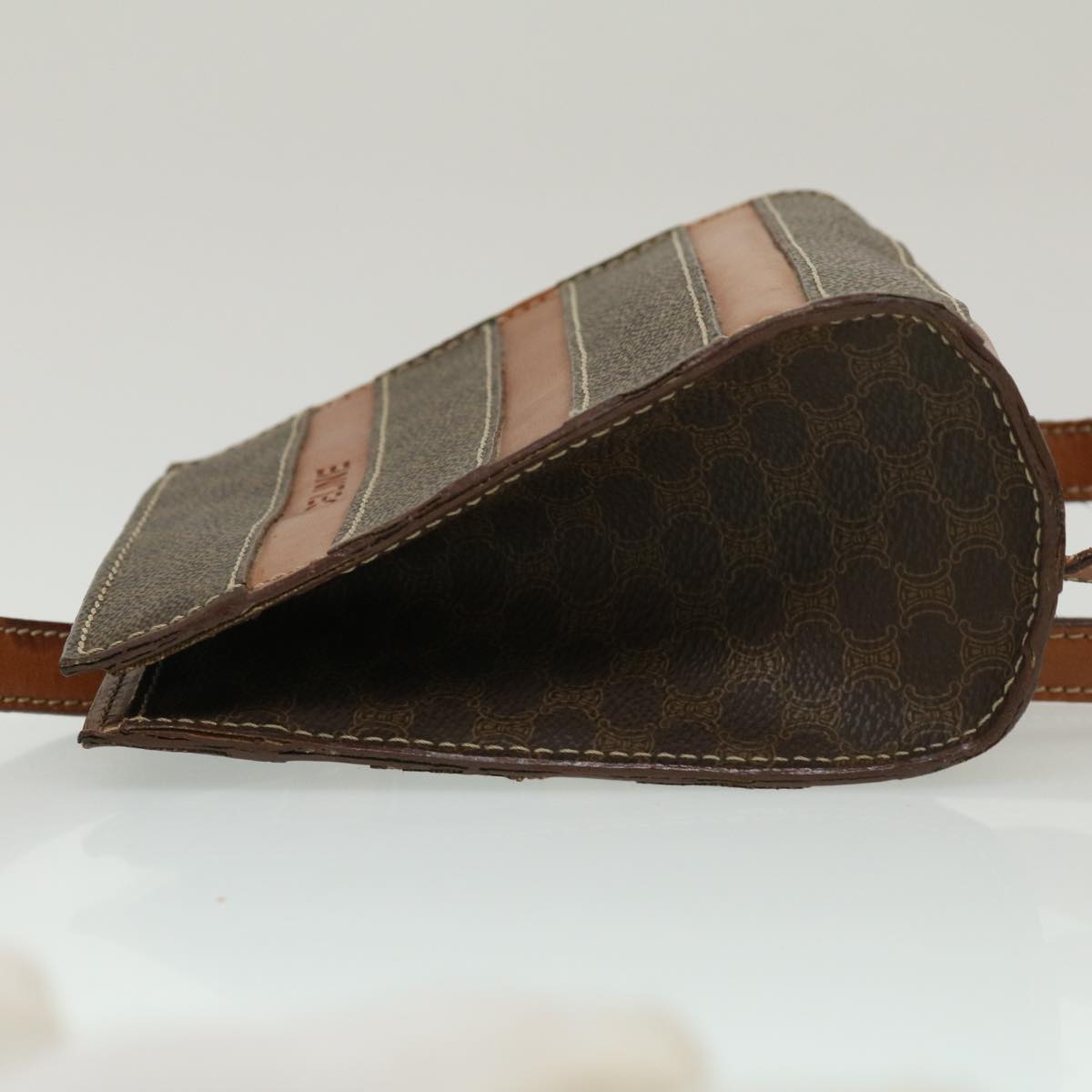 Luxury CELINE Macadam Canvas Backpack PVC Leather Brown  29642