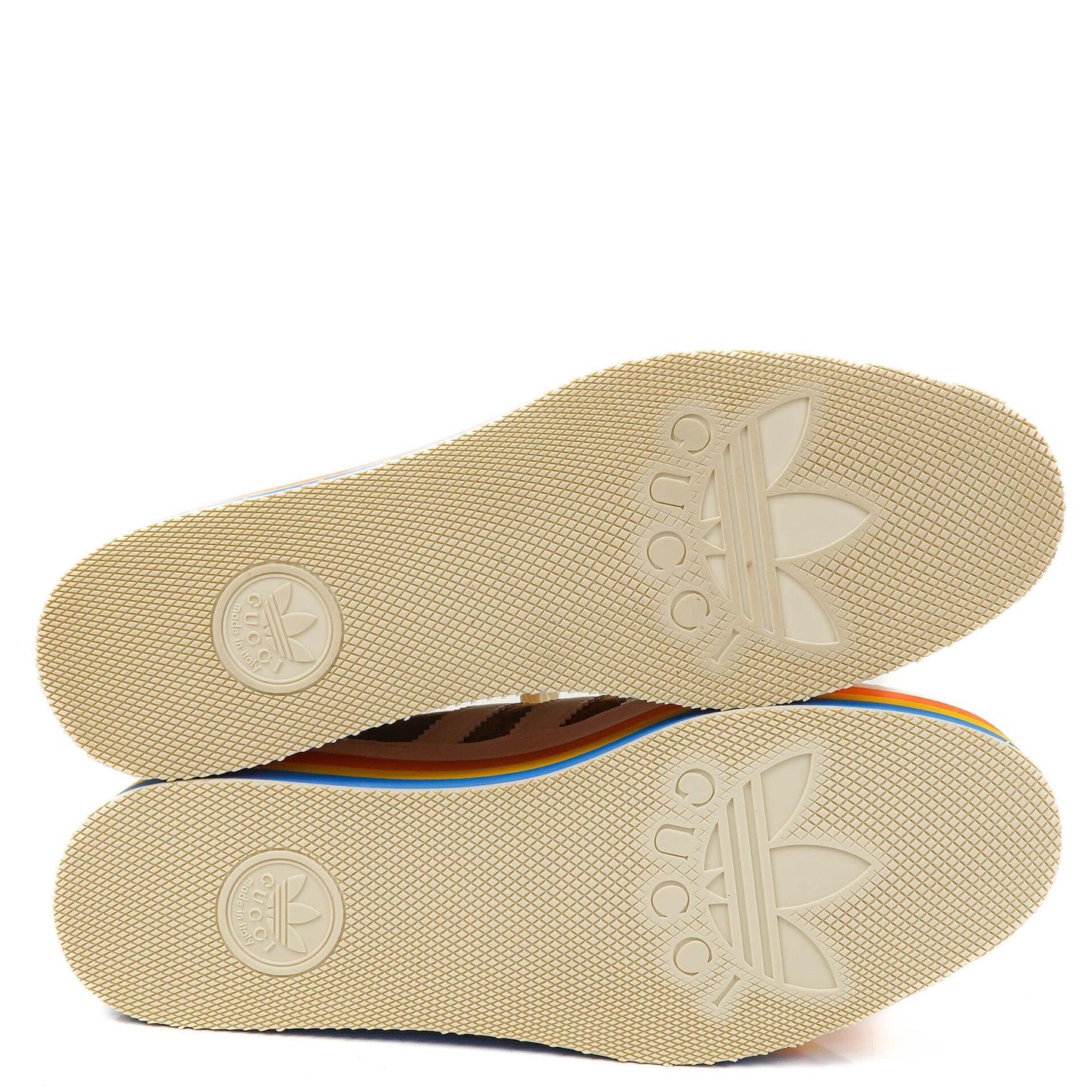 The Gucci x Adidas Jacquard Striped Wedge Sneakers