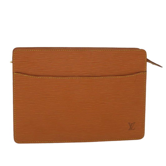 LOUIS VUITTON Epi Pochette Homme Clutch Bag Brown M52528 LV ti1017
