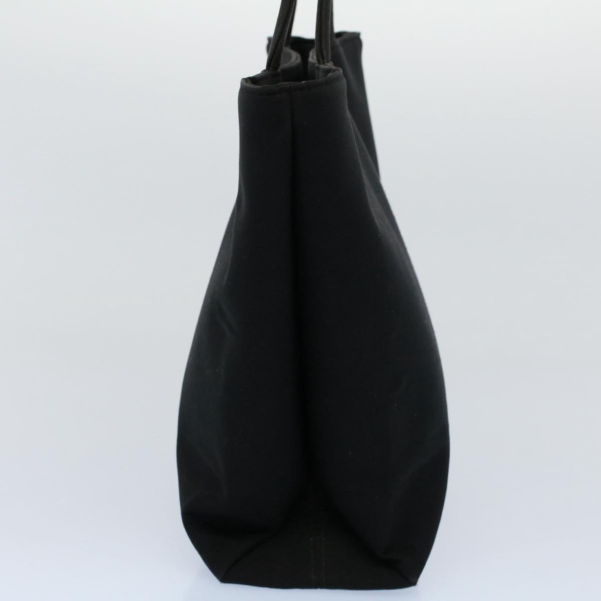 Luxury Burberry Tote Bag Canvas Black Auth ti1239