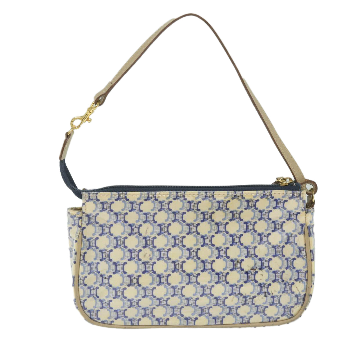 Luxury CELINE Macadam Canvas Accessory Pouch Blue  ti1422