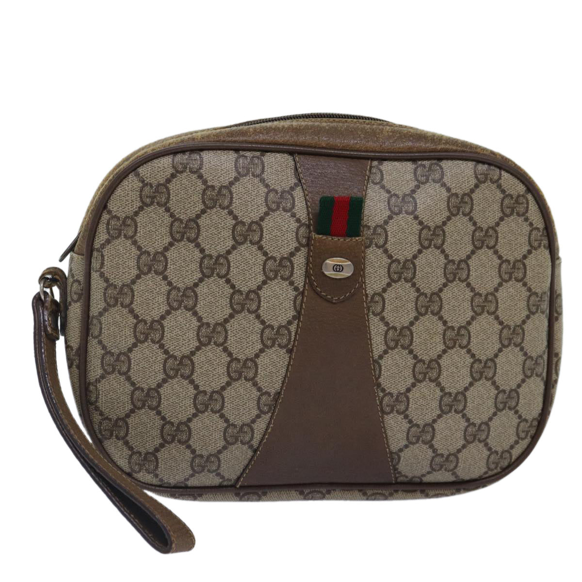 Gucci Leather Canvas Clutch