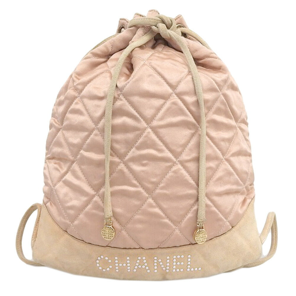 Chanel Satin Logo Backpack Classic Flap