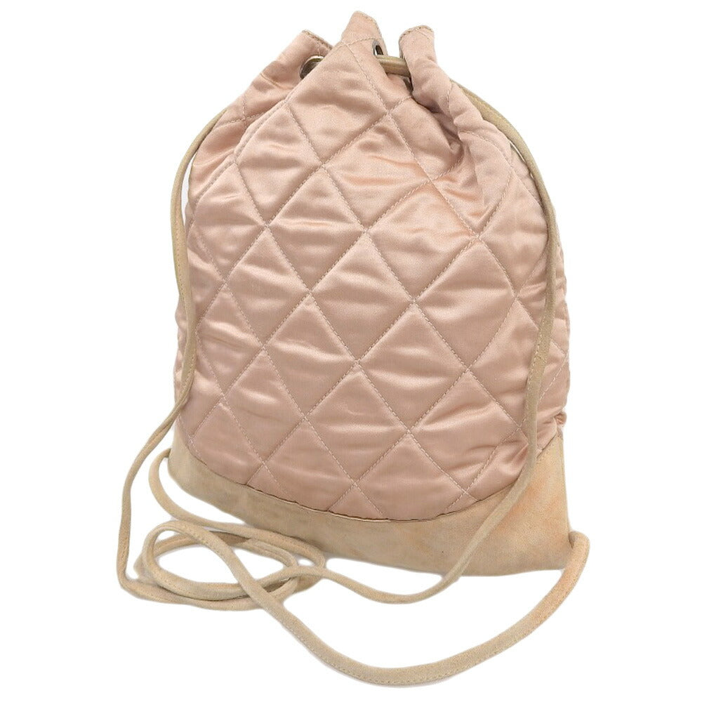 Chanel Satin Logo Backpack Classic Flap