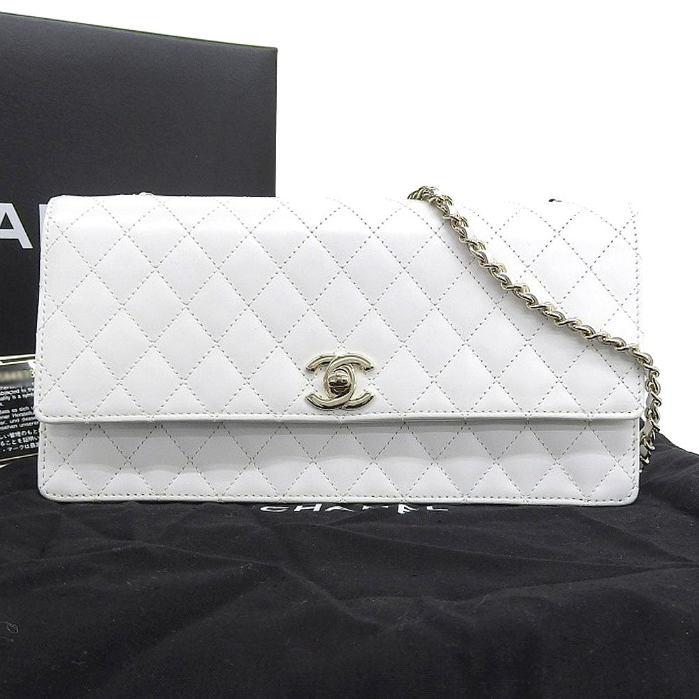 Chanel Leather Chain Shoulder Bag Classic Flap
