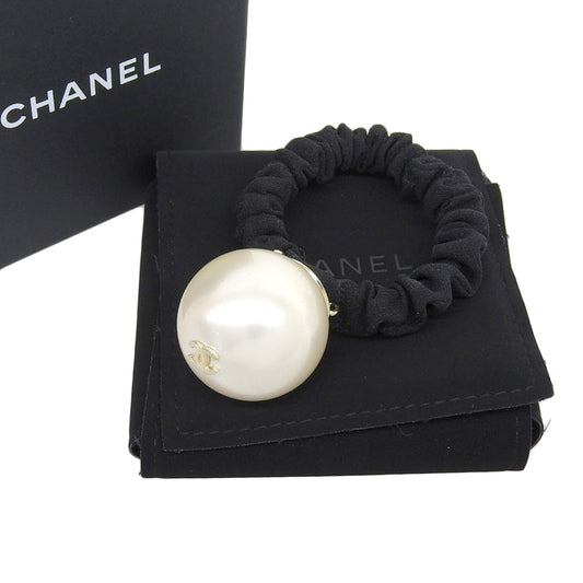 Chanel Hair Tie with Faux Pearl Logo Classic Flap Tote