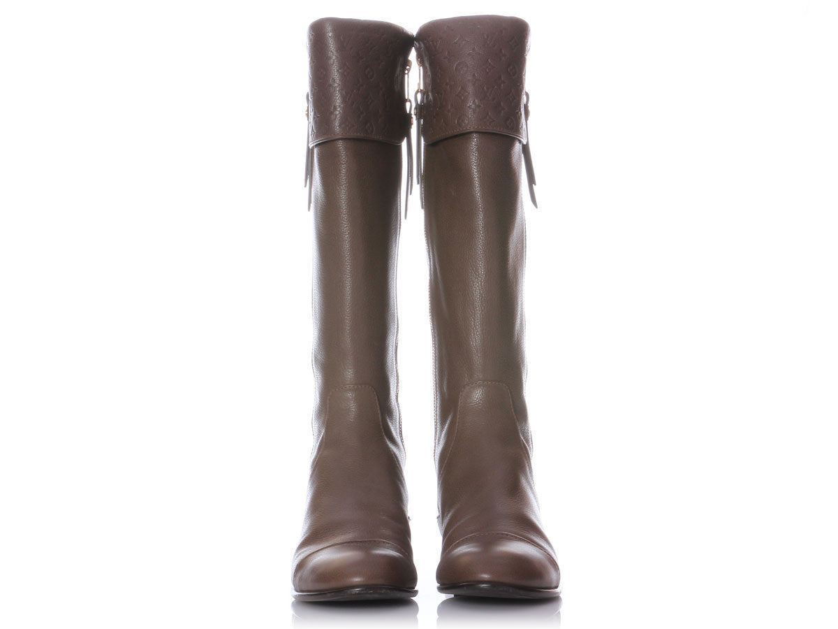 Louis Vuitton Brown Inspired Boots