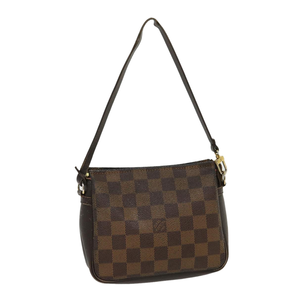 LOUIS VUITTON Damier Ebene Trousse Makeup Hand Pouch N51982 LV Auth tp362