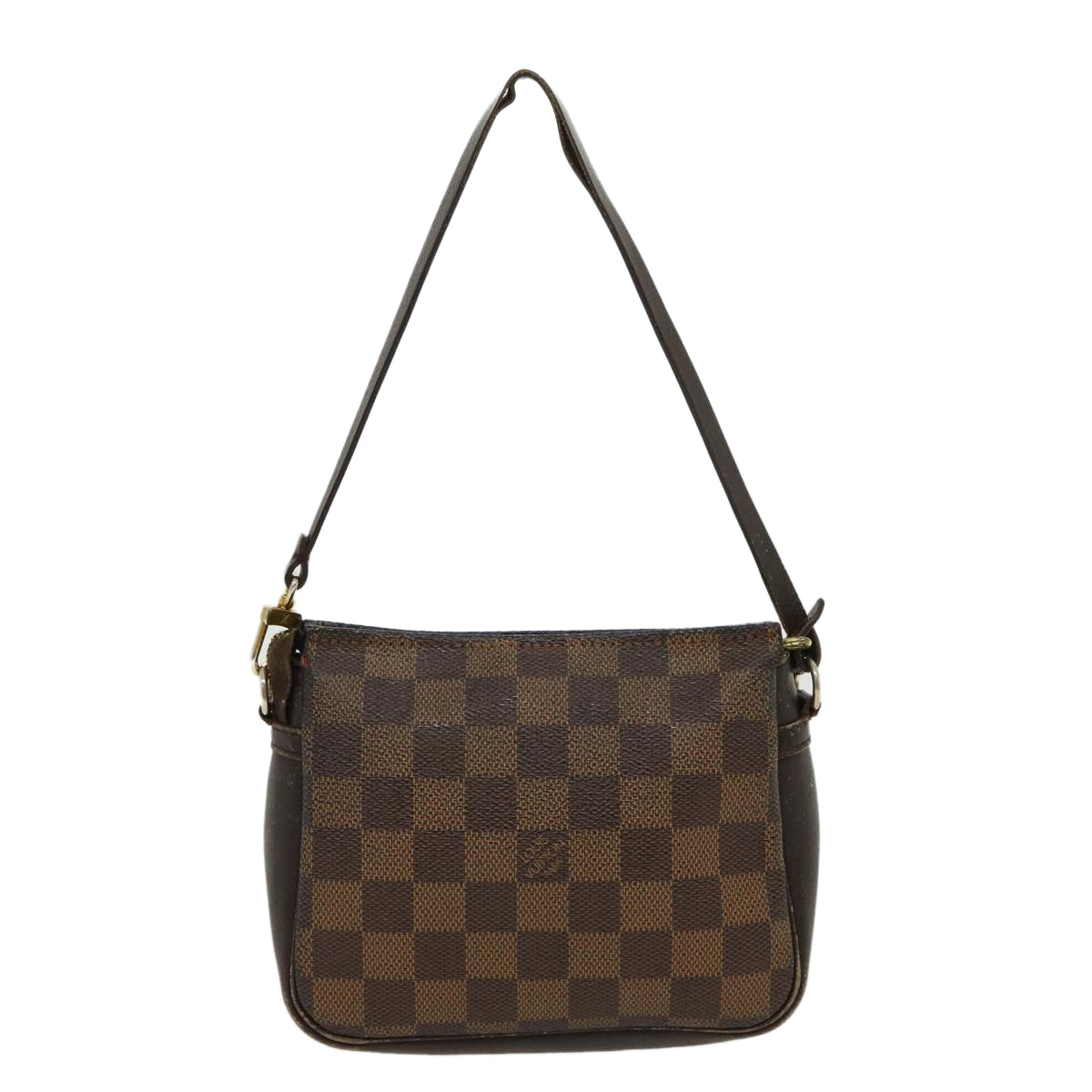 LOUIS VUITTON Damier Ebene Trousse Makeup Hand Pouch N51982 LV Auth tp362
