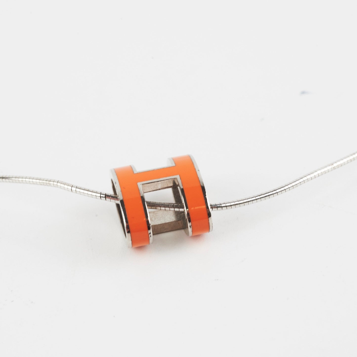 Hermes H Necklace Orange