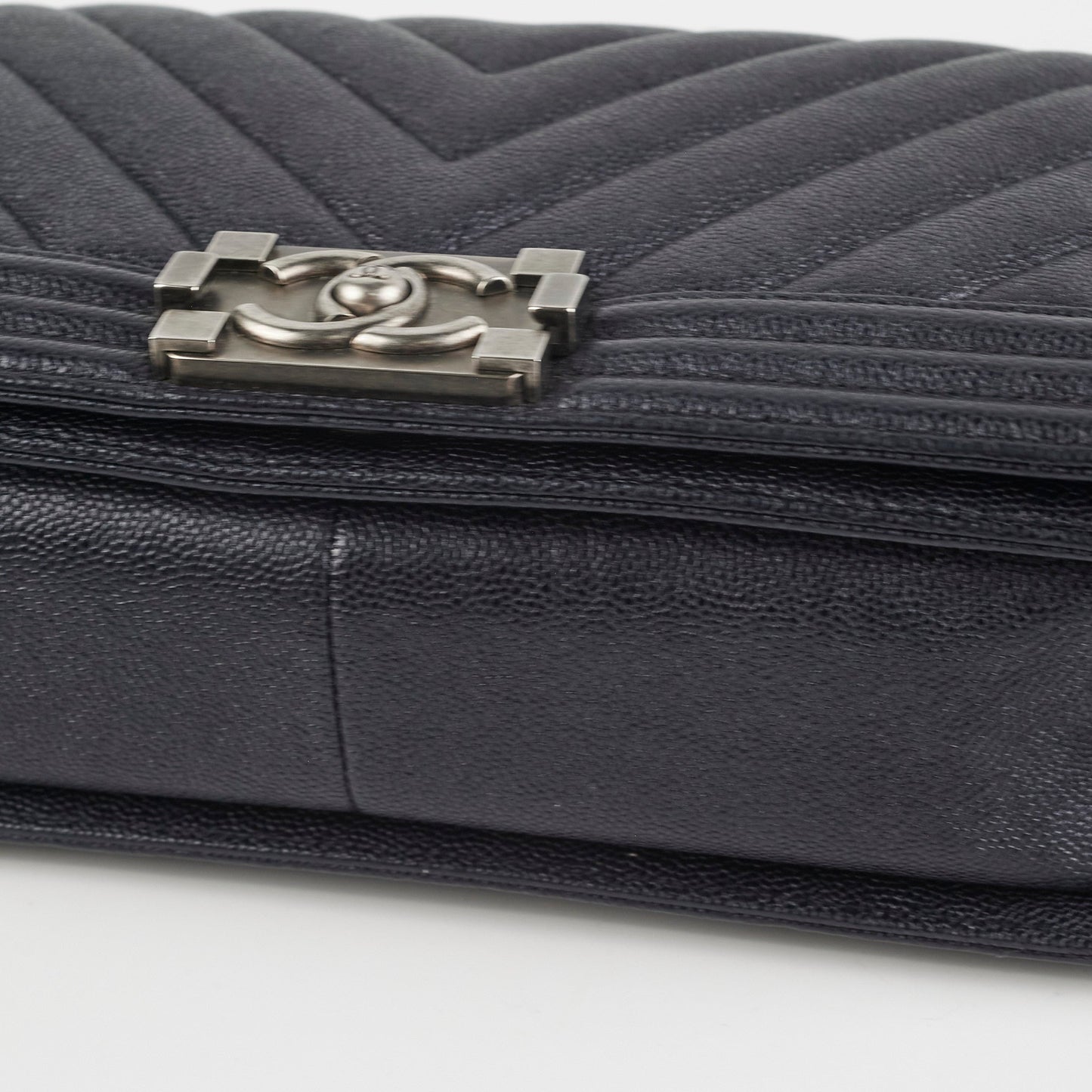 Chanel Old Medium Caviar Boy Black