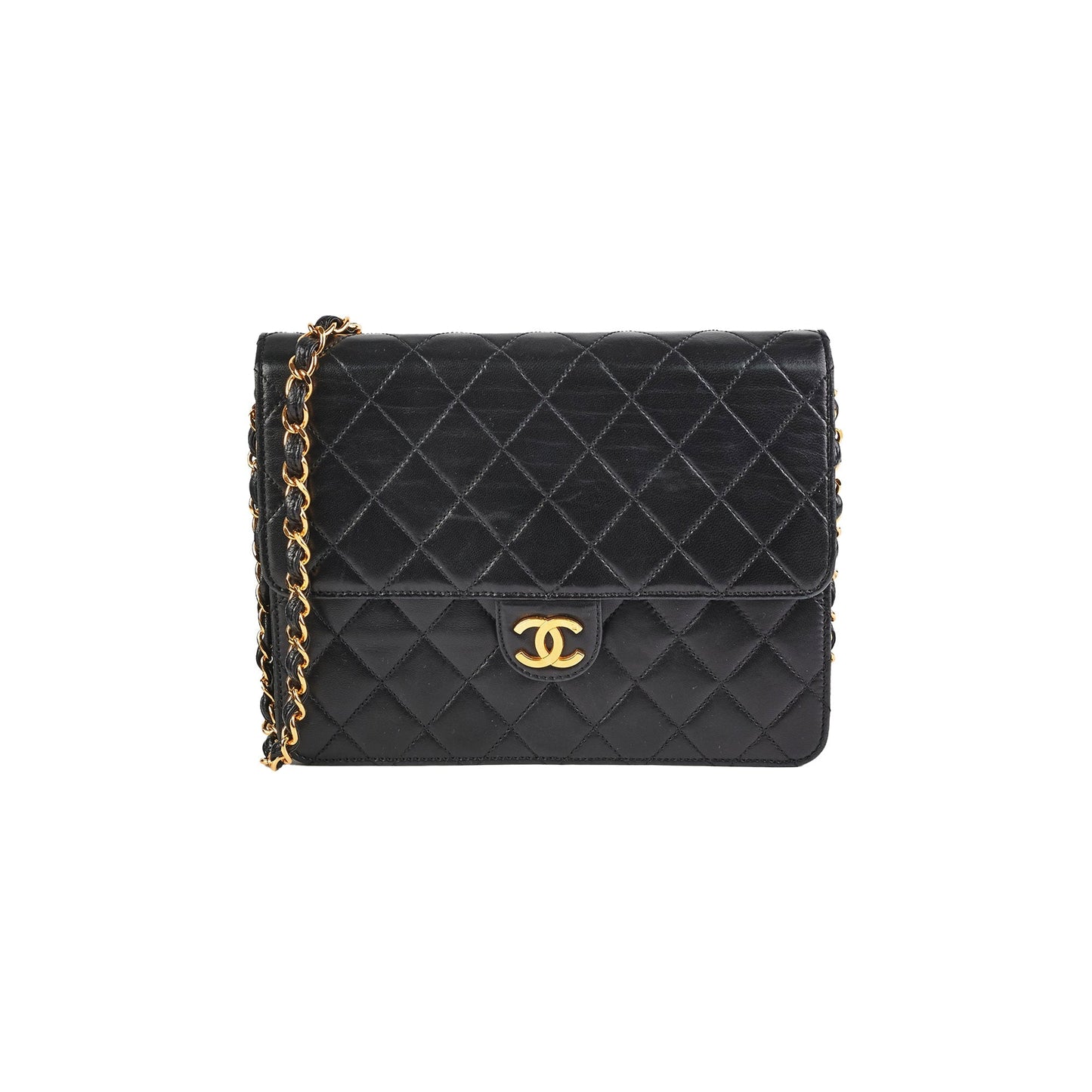 ITEM 29 - Chanel  Square Flap Lambskin Black- Series 5