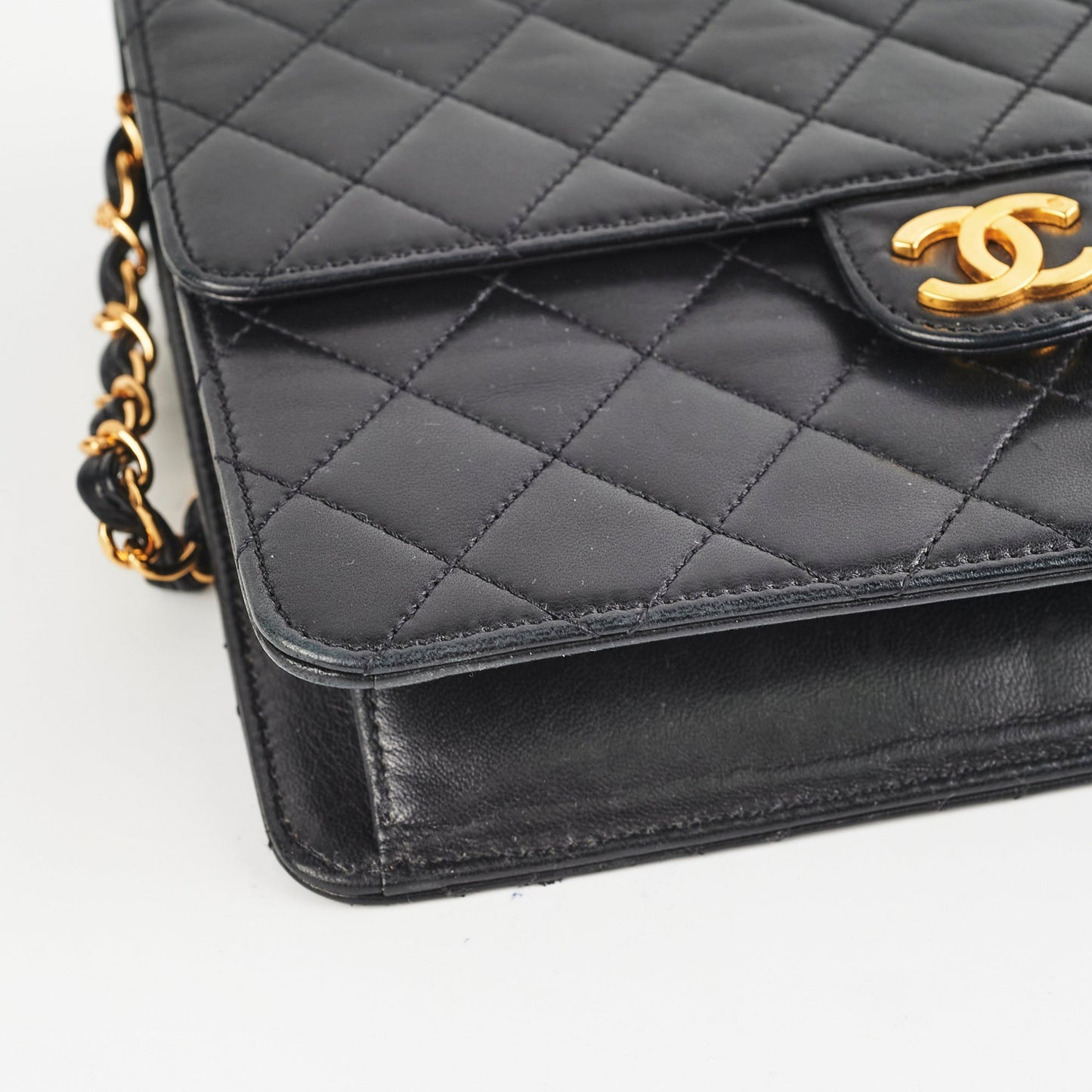 ITEM 29 - Chanel  Square Flap Lambskin Black- Series 5