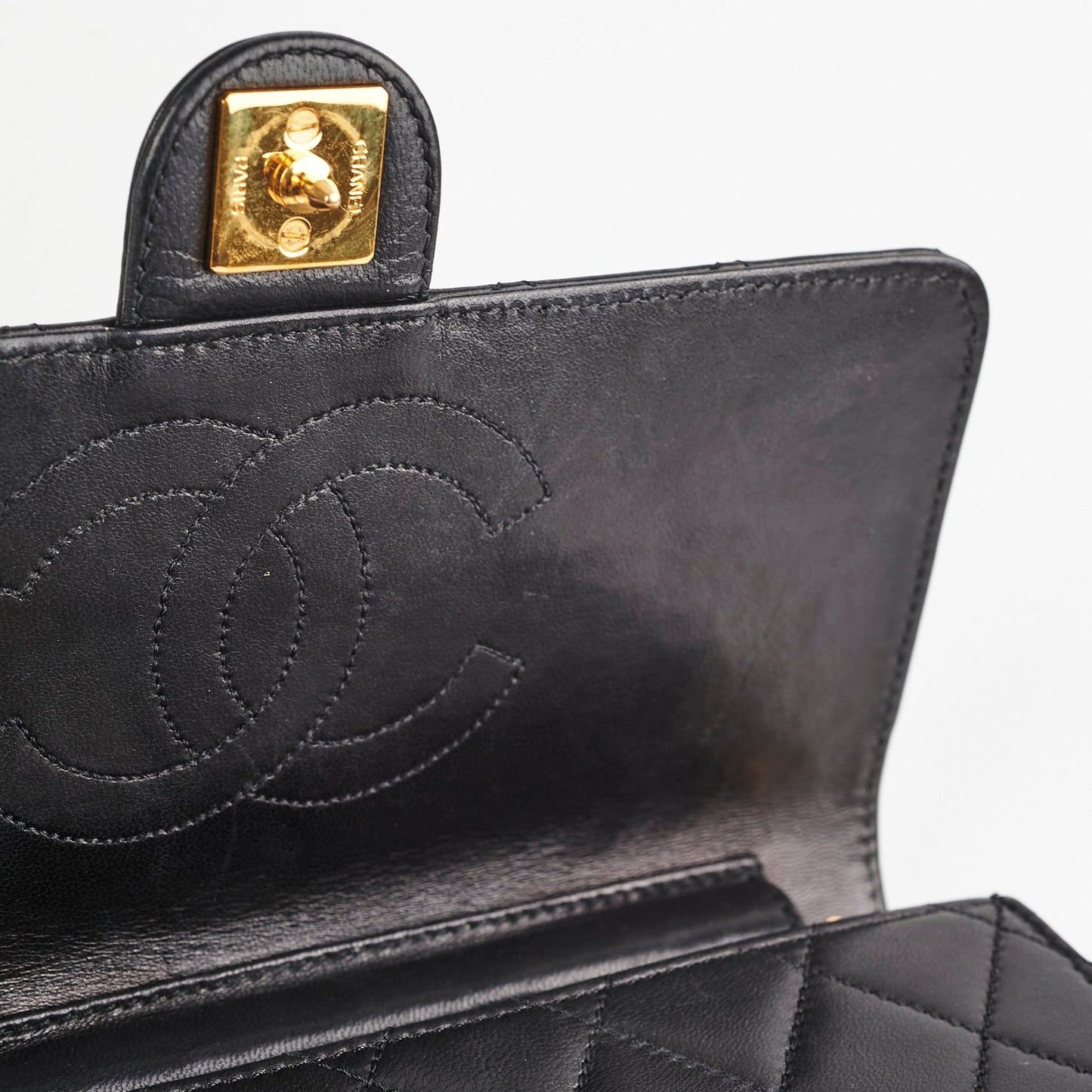ITEM 29 - Chanel  Square Flap Lambskin Black- Series 5