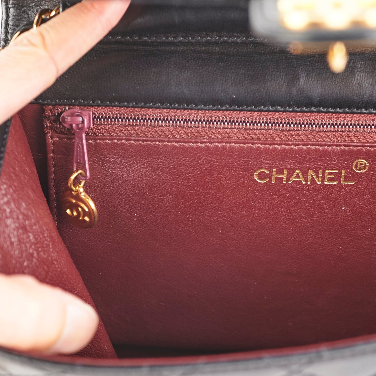 ITEM 29 - Chanel  Square Flap Lambskin Black- Series 5