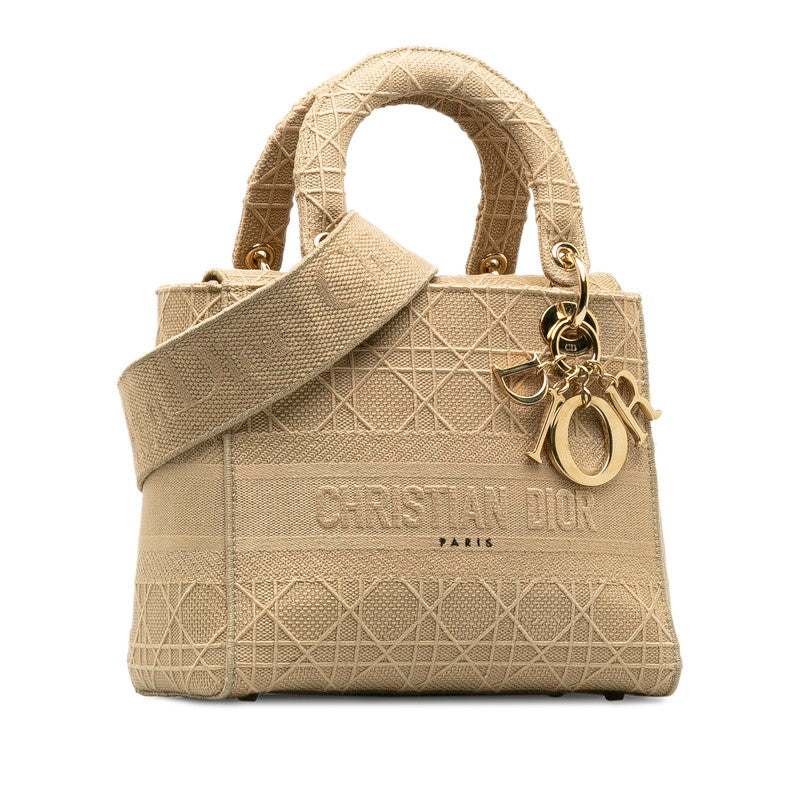 Dior Lady D-Lite Cannage Canvas 2way Bag