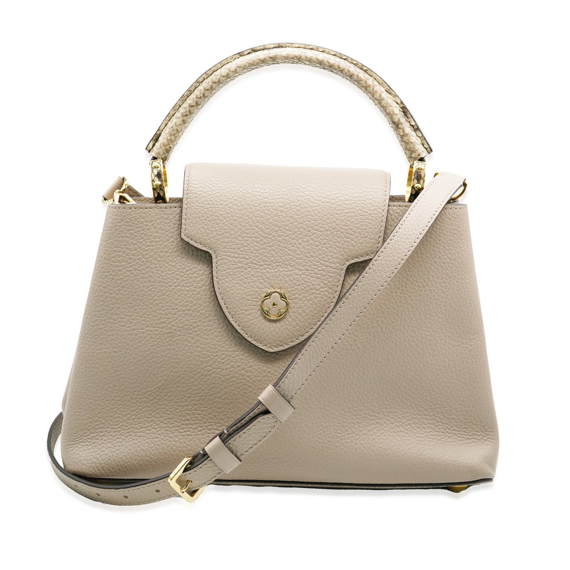 Louis Vuitton Galet Python Taurillon Capucines MM