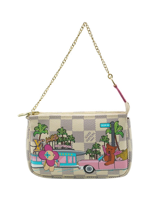 Louis Vuitton Damier Azur Canvas Christmas Animation Mini Pochette Accessories
