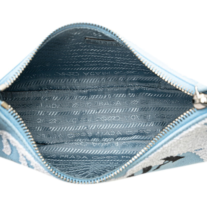 Prada Re-Edition 2000 Embroidery Canvas 2way Bag