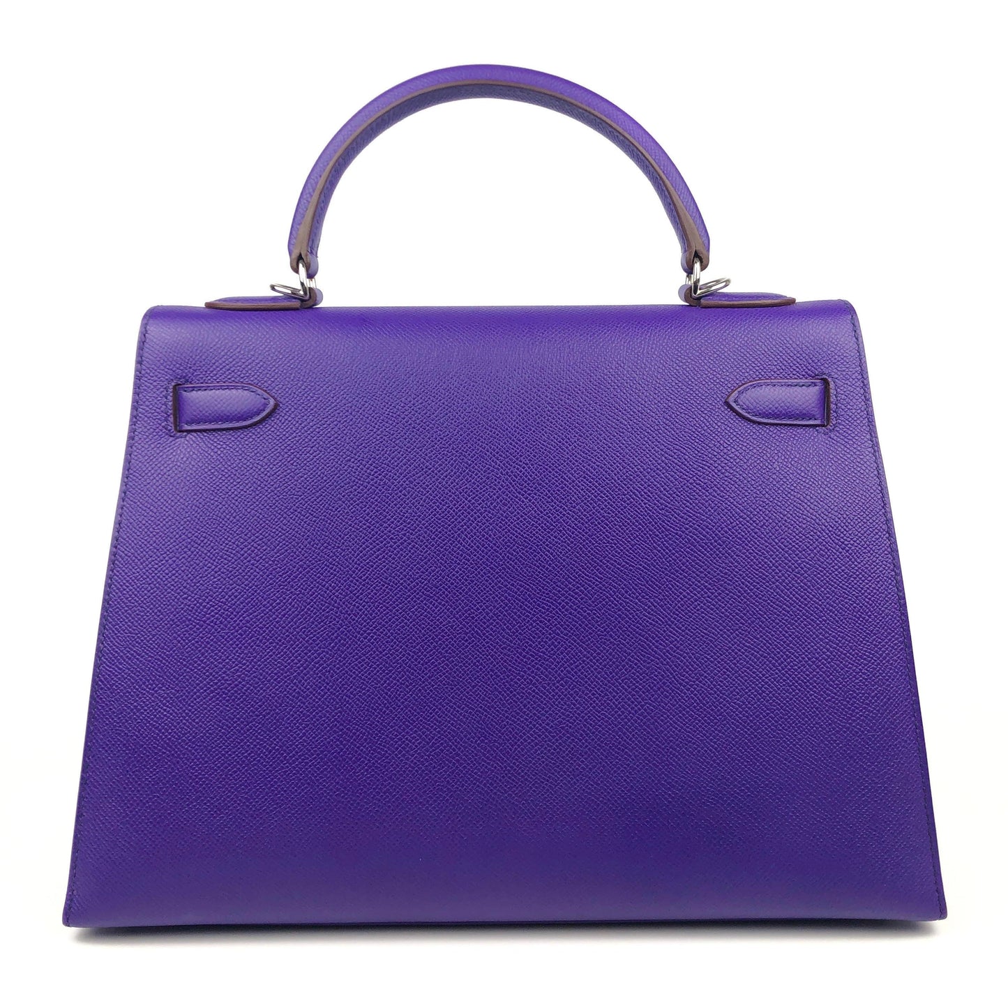 Hermes 32cm Violet Epsom Sellier Kelly w/ Palladium Hardware