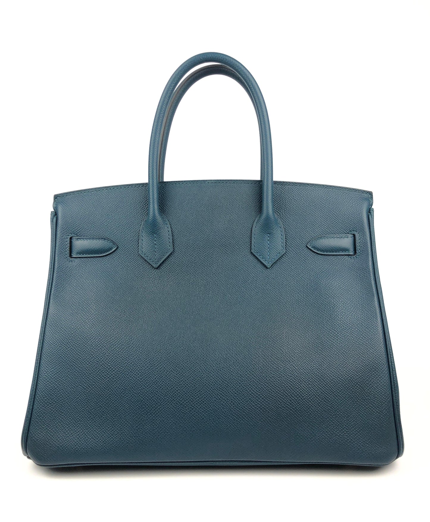 Luxury Hermes 30 cm Blue Colvert Epsom Birkin with Gold Hardware