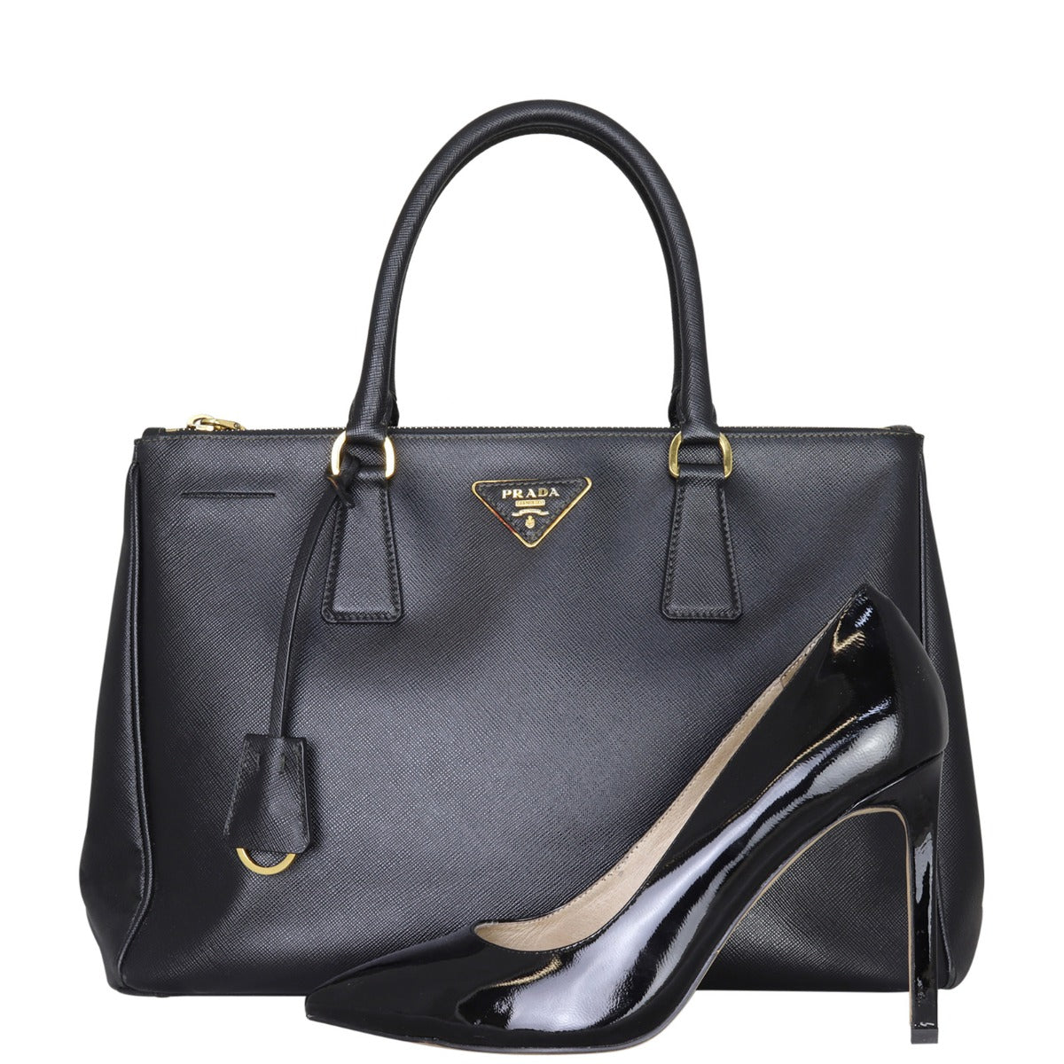 Prada Saffiano Lux Galleria Double Zip Tote Medium