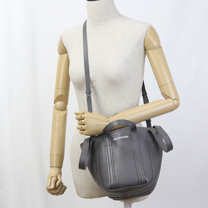 BALENCIAGA 672793 15YUN 1190 Everyday 2.0 North South XS Tote Bag leather Gray unisex