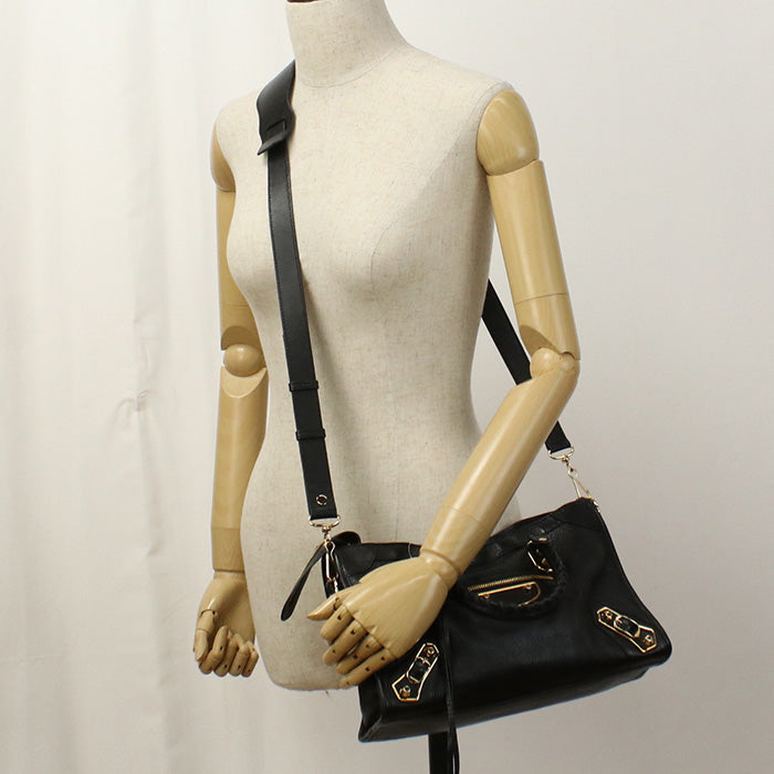 BALENCIAGA 432831 2WAY Handbag leather black Women