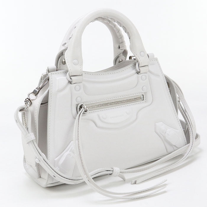 BALENCIAGA 638524 Neo Classic City Mini Handbag leather white Women