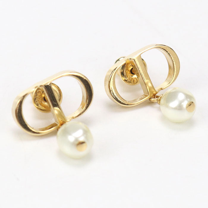 Dior E1520PTCRS_D301 Petit CD Pierce metal/Resin pearl gold Women