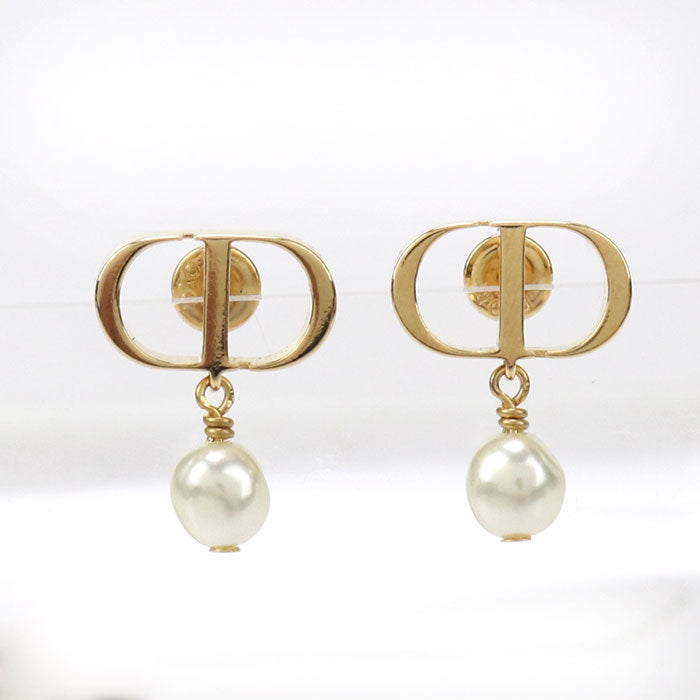 Dior E1520PTCRS_D301 Petit CD Pierce metal/Resin pearl gold Women