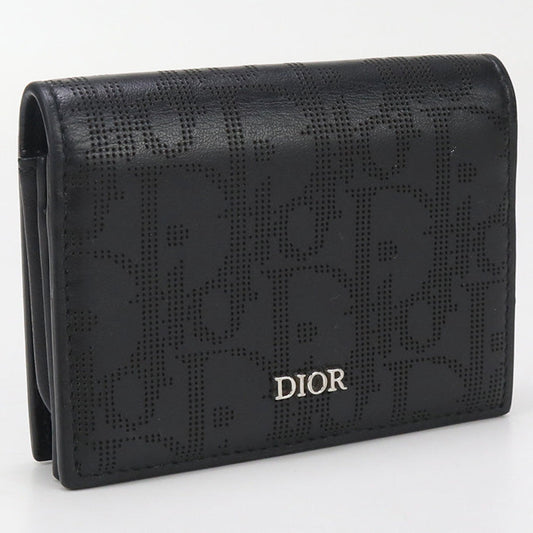 Dior Business card holder Card Case Calfskin black mens