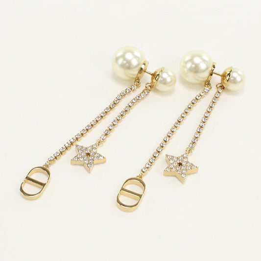 Dior E1270TRICY_D301 Dior Tribal Pierce Pierce metal/Resin pearl gold Women