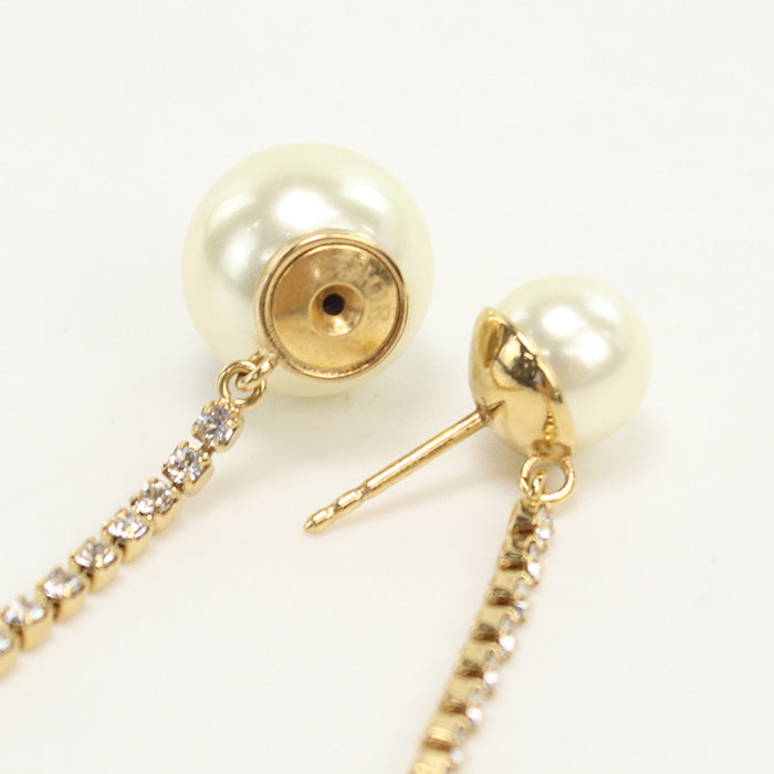 Dior E1270TRICY_D301 Dior Tribal Pierce Pierce metal/Resin pearl gold Women