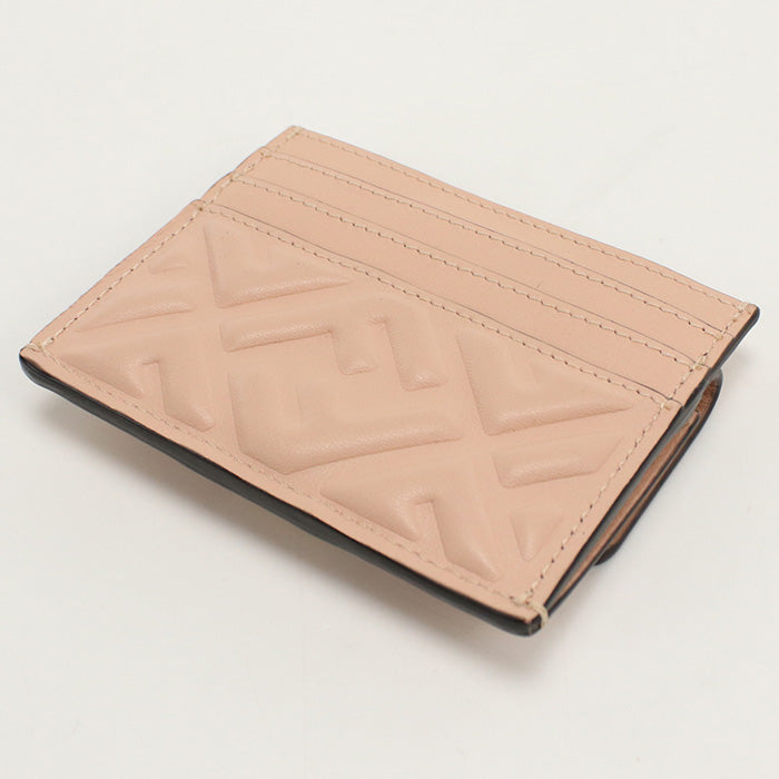 FENDI FE86382 Card Case baguette leather Pink Women