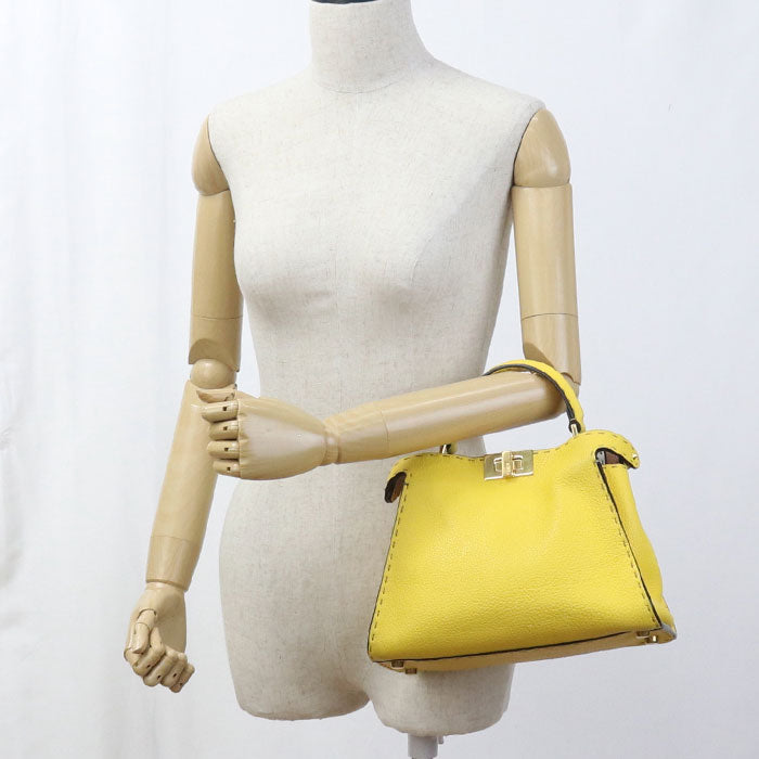 FENDI 8BN302 Handbag Selleria Bekaboo Essential 2WAY handbag leather Yellow Women