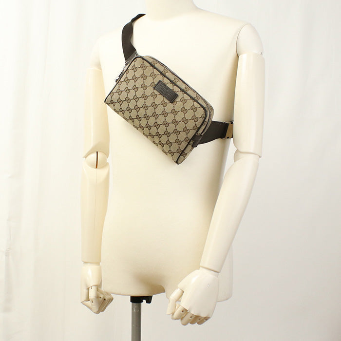 GUCCI 449174 body bag Belt bag GG canvas beige mens(unisex)