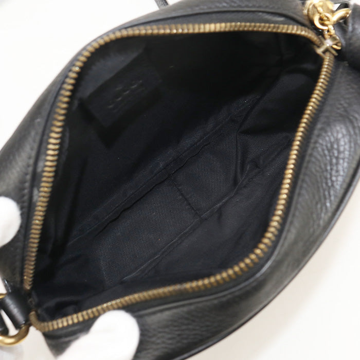 GUCCI 347994 Soho Diagonal shoulder bag Shoulder Bag leather black Women