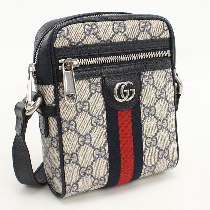 GUCCI 598127 Mini messenger  Ofidia Diagonal Shoulder Bag GG Supreme navy mens