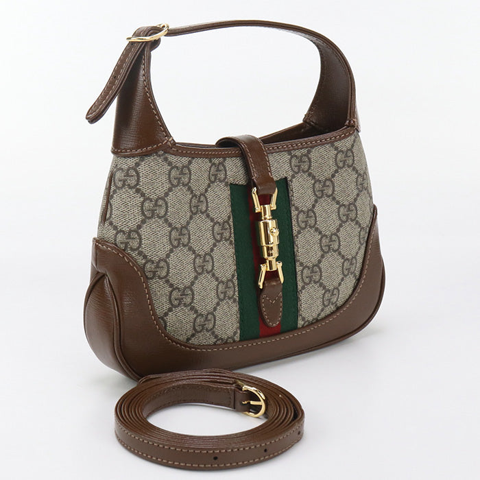 GUCCI 637092 Mini bag Gucci Jackie 1961 Handbag GG Supreme beige Women