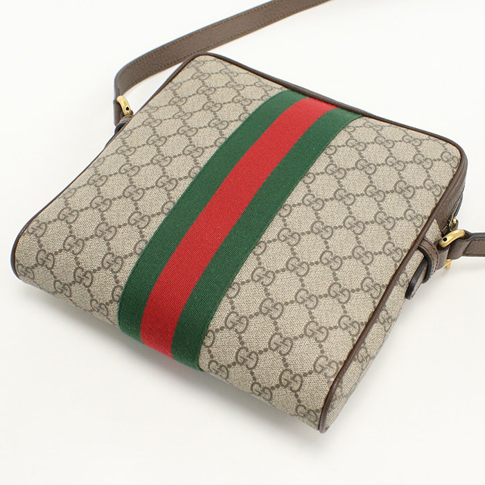 GUCCI 547926 Small Ofidia Diagonal  Shoulder Bag GG Supreme beige unisex