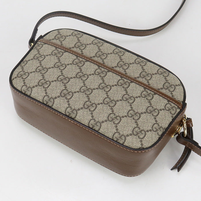 GUCCI 760196 Shoulder Bag Horsebit 1955 Small camera bag GG Supreme Brown Women