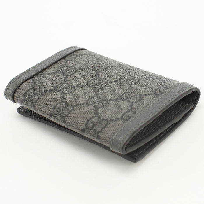 GUCCI 732026 Ofidia name card holder GG Supreme/PVC gray mens
