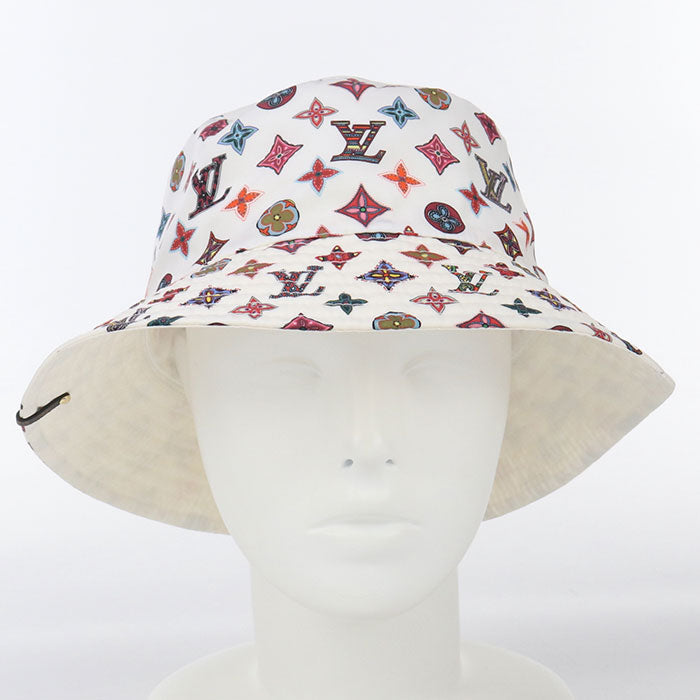 LOUIS VUITTON M76719 hat Monogram Bob Lovelygram hat polyamide white unisex