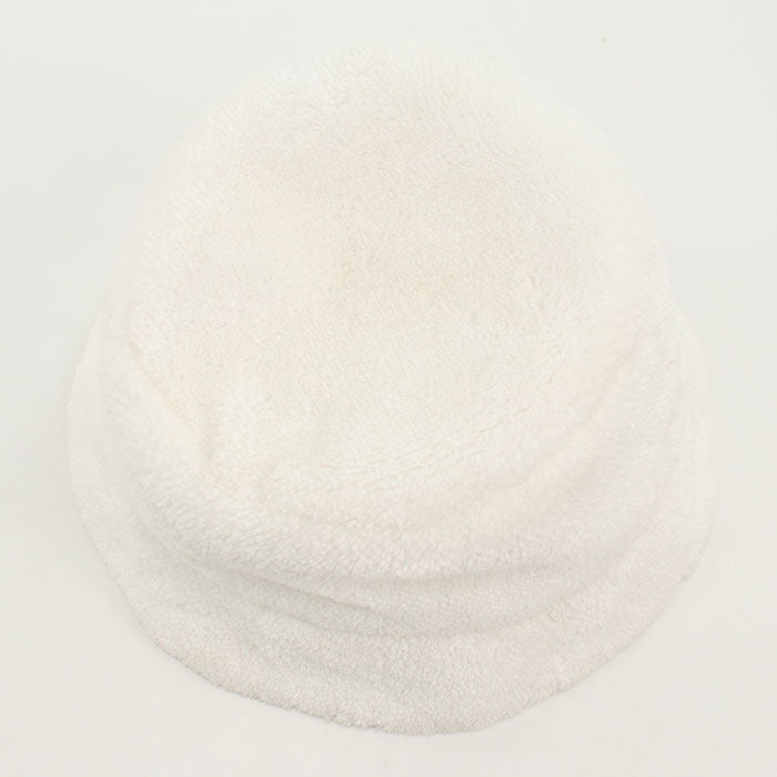 PRADA 1HC137 2DXO hat Terry cloth fur lettering logo Bucket hat polyester white Women