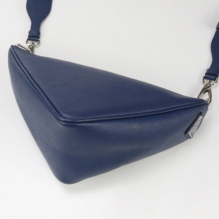 PRADA 2VH155 Shoulder Bag Triangle Shoulder Diagonal shoulder bag leather blue mens